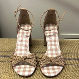 Draper James Tan Braided Heels